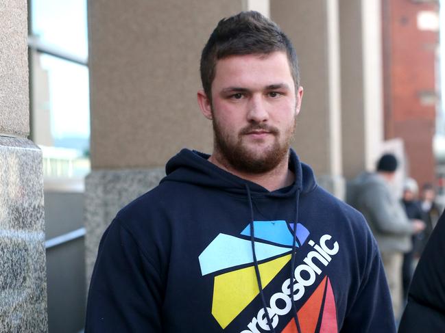 Ryan Zmendak leaving the Hobart Magistrates Court in 2014.