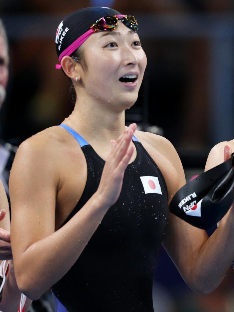 Rikako Ikee swam the medley relay for Japan. (Photo by Adam Pretty/Getty Images)