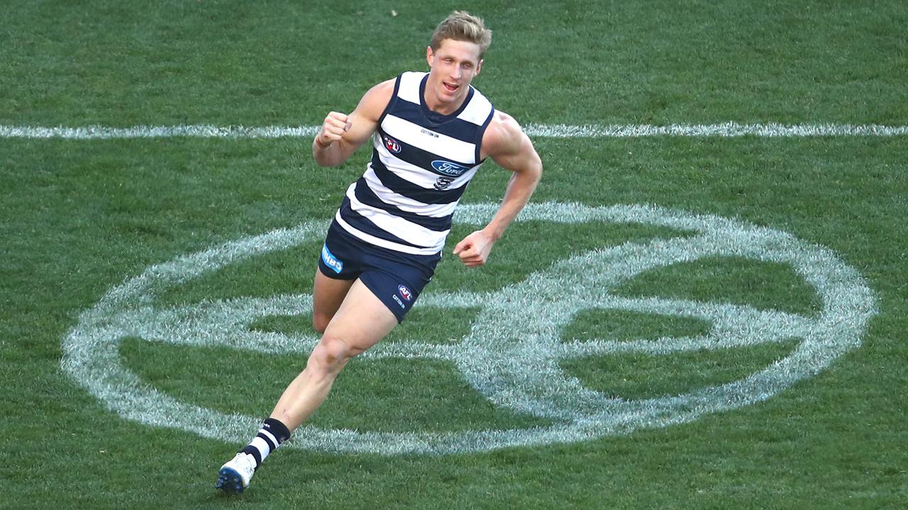 Scott Selwood celebrates a goal in one of his two games in 2019.