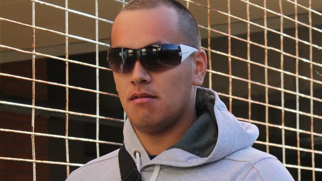 Former Bandidos GC Sgt at Arms Lionel Patea being released on bail from the Southport Watchhouse.