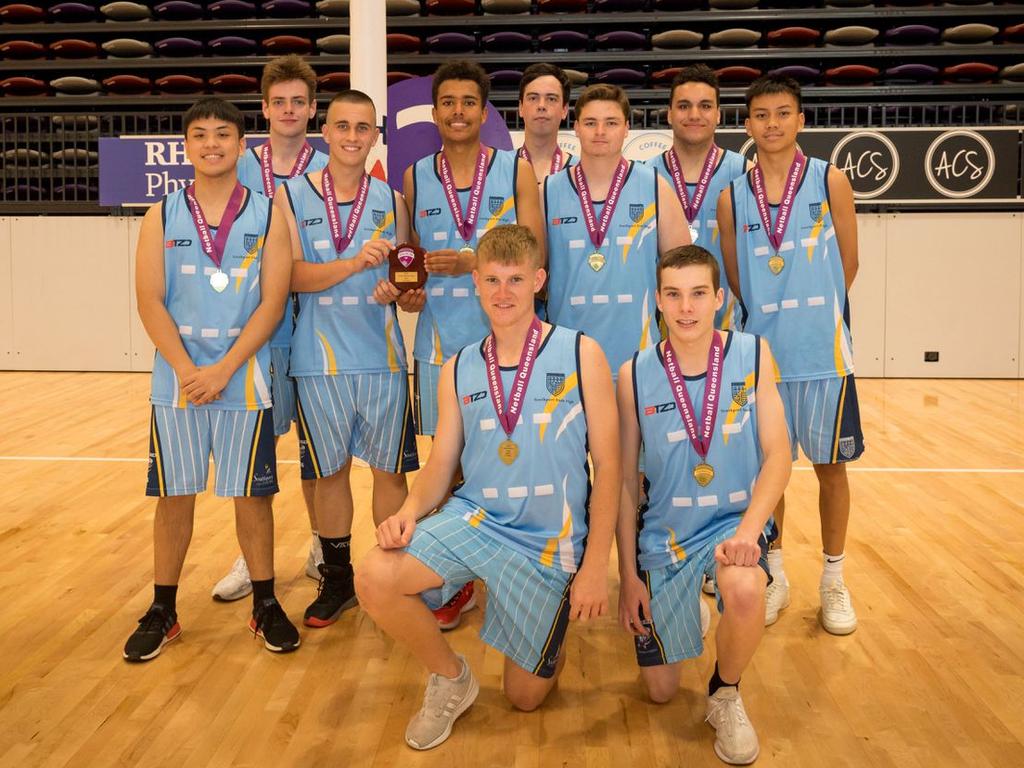 Southport State High School Vicki Wilson cup boys division winners. Picture: Netball Queensland