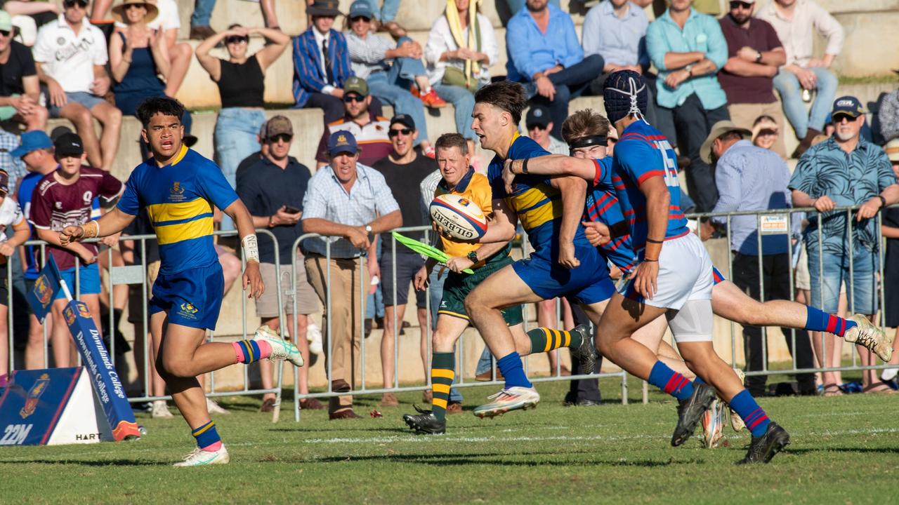 Trace Beattie for TGS. 2024 O'Callaghan Cup at Downlands College. Photo by Nev Madsen