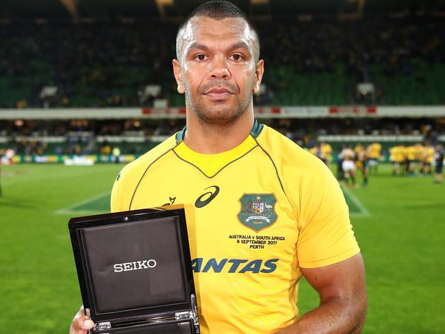 Beale with his man of the match award.