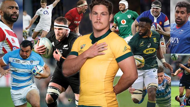 Rugby world cup captains montage