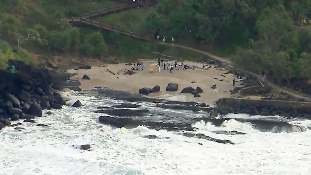 Snapper Rocks is known for rough surf. Picture: Nine