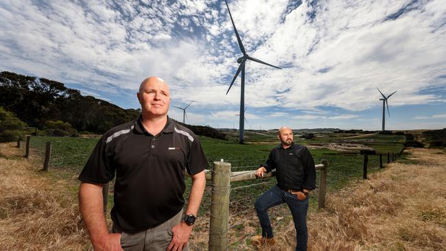 Leigh Cleary, left, and Jeff Wanliss of Keppel Prince in Portland, Victoria. Picture: Alex Coppel