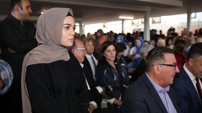 Jana El-rifai prepares to speak at the vigil. Picture: AAP / Emma Brasier