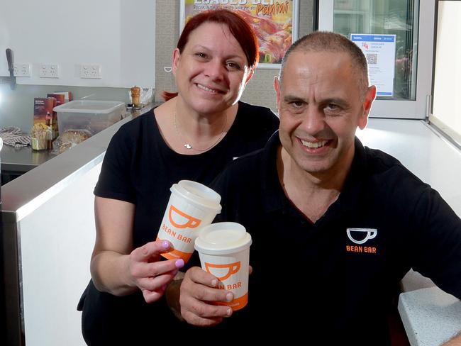 Adelaide, Wednesday 30 December, 2020. Teresa and Frank Scorsonelli, owners of the Bean Bar in City Cross Arcade/James Place. They are eligible for a SA State Government 10K grant. Photo Sam Wundke.