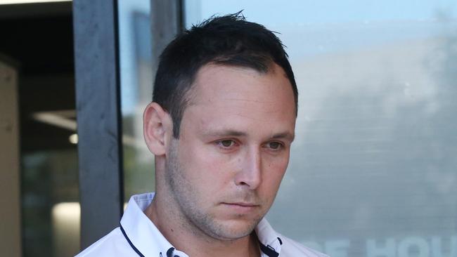 Ryan Wells leaves Frankston Magistrates’ Court in May. Picture: David Crosling