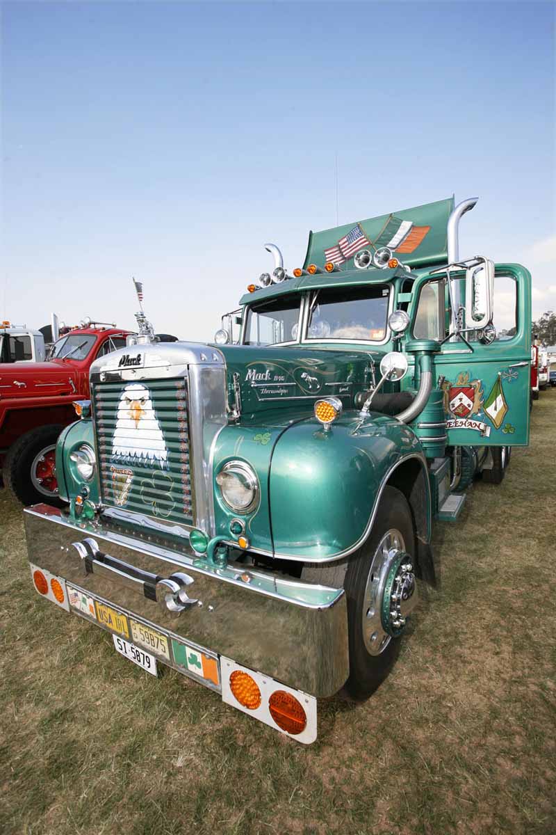 A world record was gained for the most Mack trucks in one spot at the Gatton Showgrounds on Sunday. More than 300 trucks and thousands of locals showed up to check out these giants of the road. Picture: David Nielsen