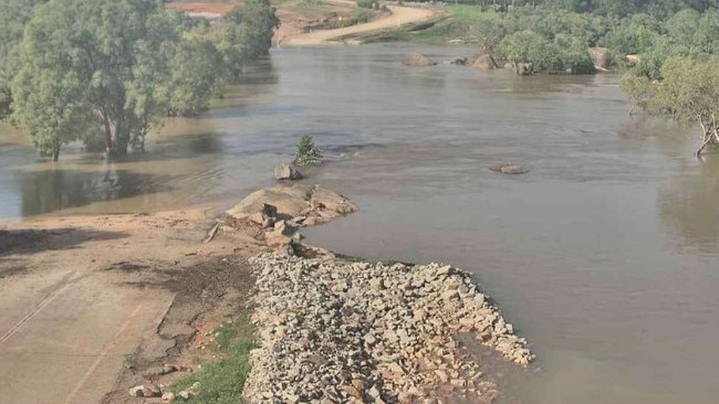 An image from newly accessible Archer River flood cam taken on Wednesday morning. Picture: TMR