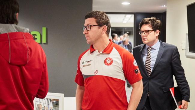 Josh Carr at Adelaide Oval for the SANFL tribunal ruling on Monday. Picture: Matt Loxton