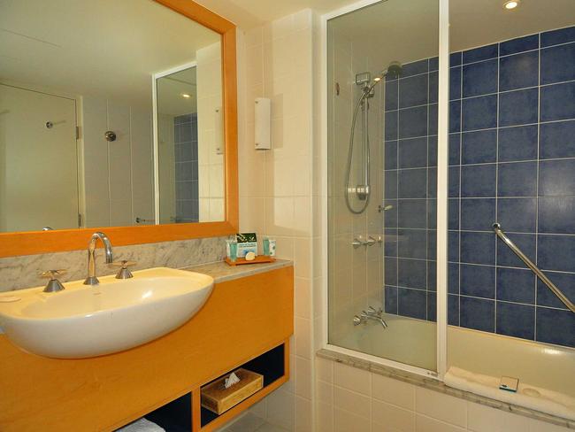 One of the old bathrooms in one of the old rooms at the Daydream Island Resort and Spa