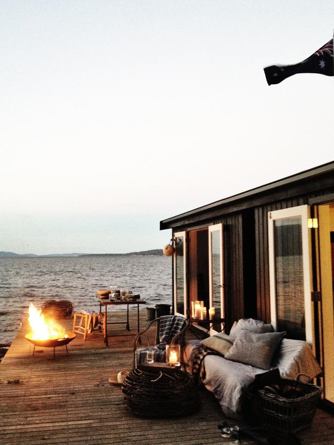 Evening on the Boat House jetty, Satellite Island, Tasmania Image supplied Photo: Kara Rosenlund