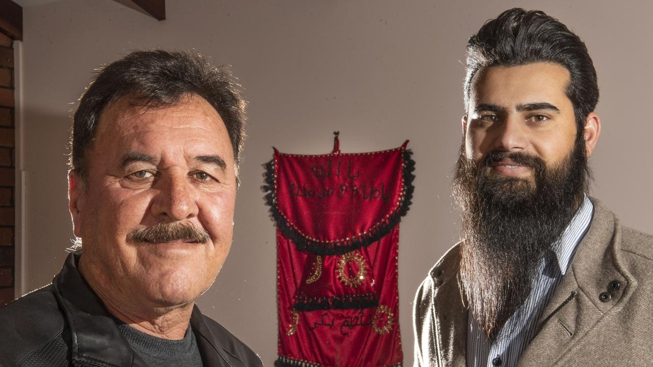 Dakhil Al-Ali (left) and Khaled Ali are part of the Yazidi community in Toowoomba. Picture: Nev Madsen.