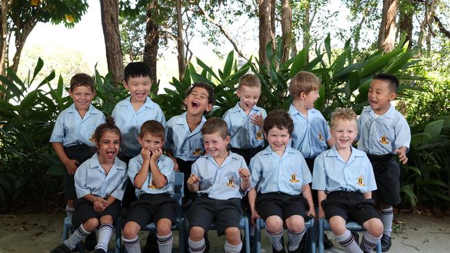 My First Year: TSS Prep RM. Front row: Arish, Billy, Rudy, Lane, Oliver. Back row: Teddy, Ian, Harvey, Hugo, Alexander, Xavier. Picture Glenn Hampson.,