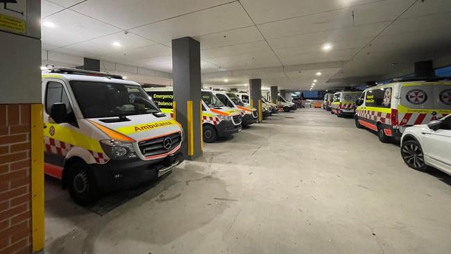 The wait at St George Hospital in Kogarah on Thursday, May 26. Picture: Supplied