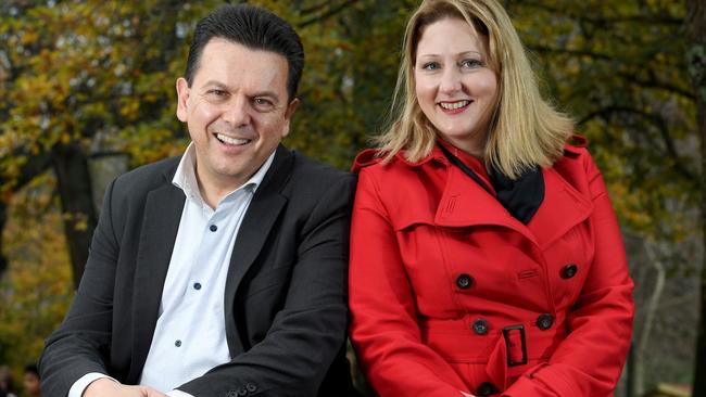 Nick Xenophon Team and Rebekha Sharkie on Sunday. Pic: Tricia Watkinson