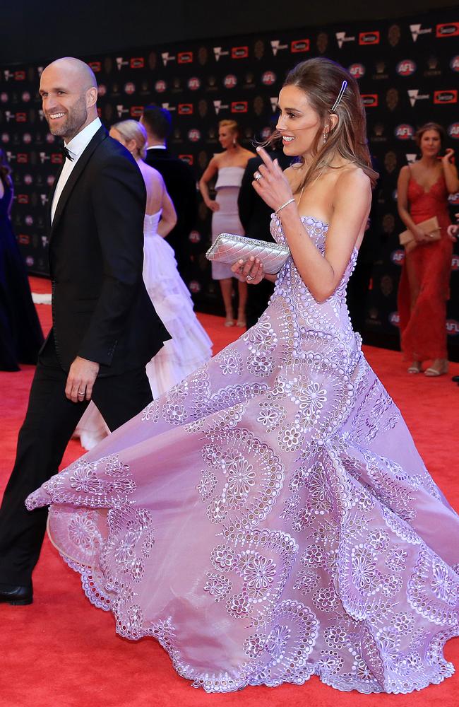 Rebecca Judd was another standout wearing a J’Aton Couture gown. Picture: Mark Stewart