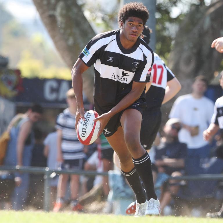 Manasa Vunibola. Action from the Under 16 Brisbane junior rugby grand final between Brothers and Souths at Norman Park. Picture Lachie Millard