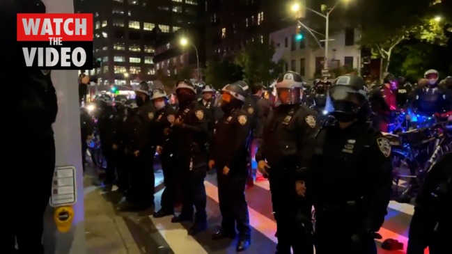 Chaos in New York as protesters clash with police