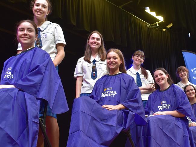 Year 12 students at Loreto College 'Rocked the Chop' for the Cancer Council's Ponytail Project.