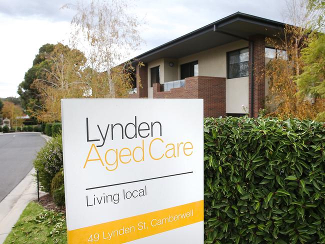 The Lynden Aged Care home is in lockdown. Picture: Ian Currie.