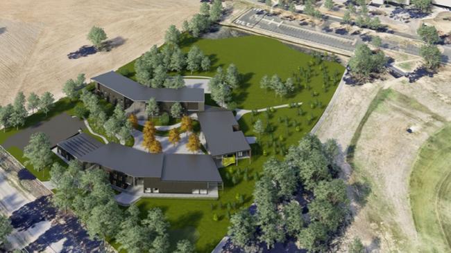 Aerial concept image of the proposed Wagga public school in Estella. Picture: Supplied