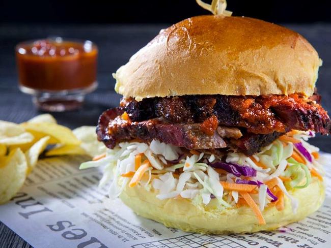 The Beef Brisket Burger from Smokin' Grill Barbecue. Picture: Jenifer Jagielski
