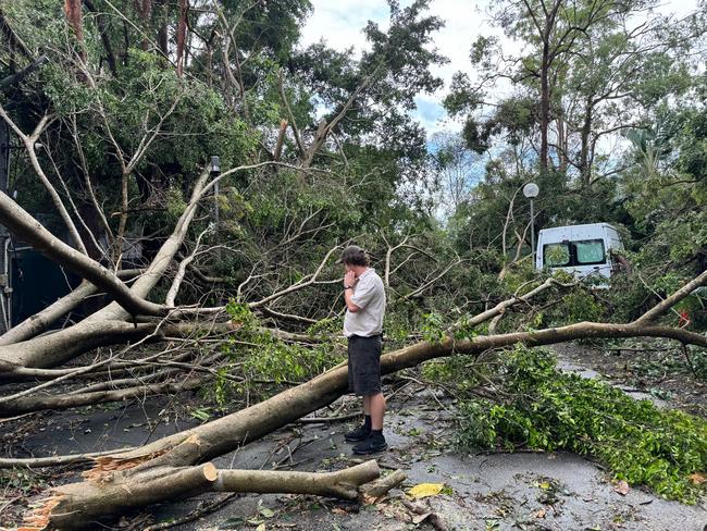 PICTURES NOT TO RUN BEFORE JANUARY 6., Damage to Dreamworld caused by the Christmas Day storm on the Gold Coast. Picture: Supplied.