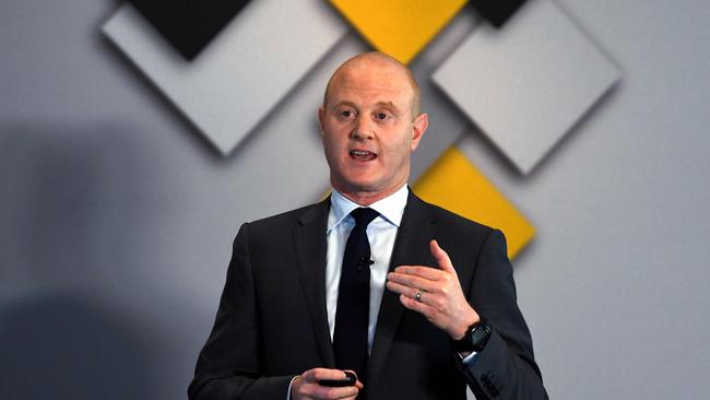 Commonwealth Bank CEO Ian Narev briefs the media last week. Pic: AFP