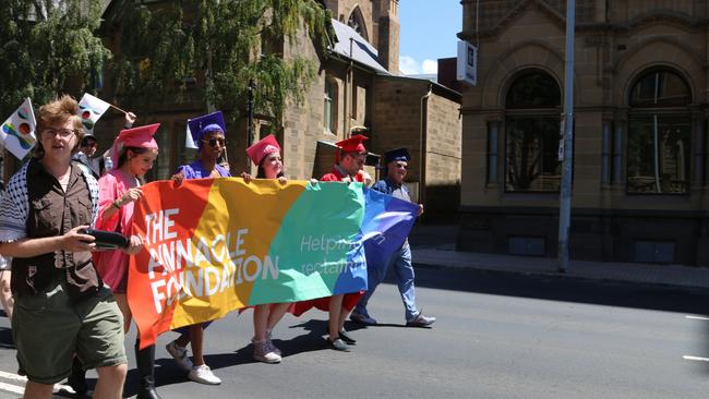 TasPride pride march Hobart 2025. Picture: Elise Kaine