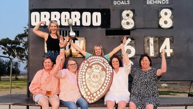 Orroroo mothers and volunteers celebrate. Picture: Orroroo Football Club