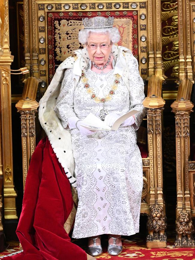 Queen Elizabeth II delivers the Queen's speech during the State Opening of Parliament at the Palace of Westminster last October.