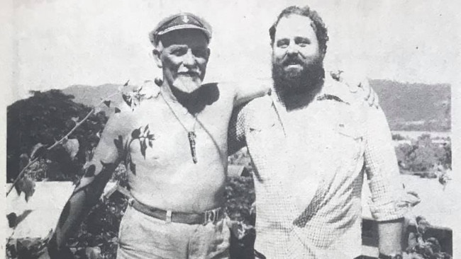 Helmet Jacoby with master rigger George Herbert who rigged the Golden Plover. Photo: Proserpine Museum