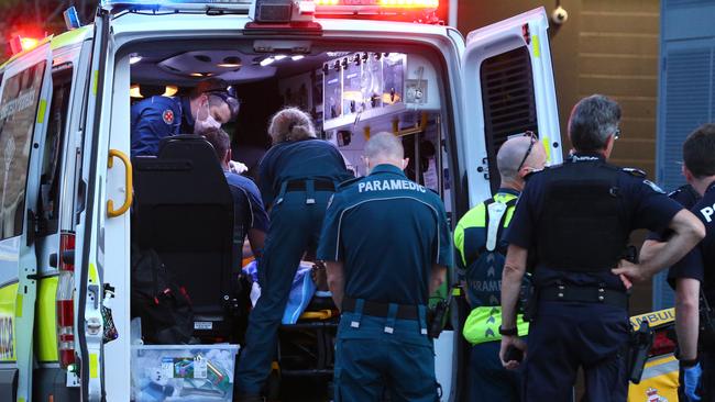 Emergency services at the scene of an accident involving and e-scooter in Fortitude Valley on November 9. Picture: David Clark