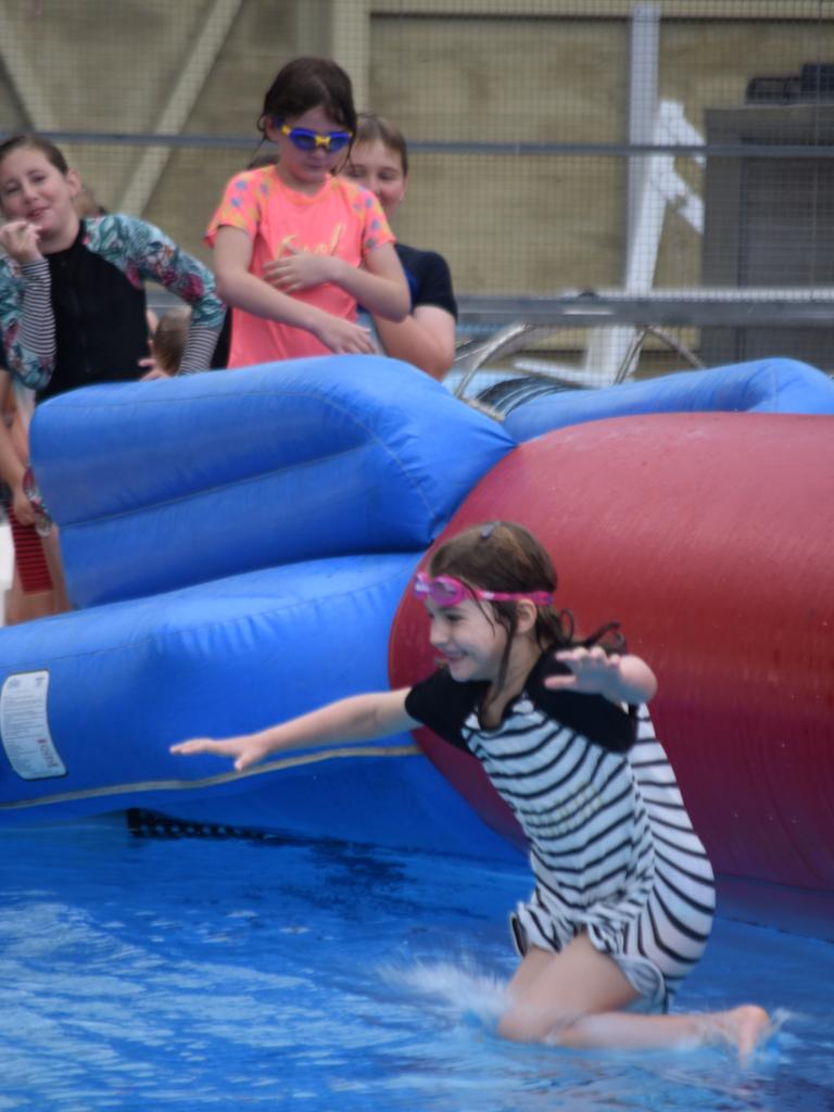 PARTY TIME: There were plenty of splatters and splashes at Dalby's pool party on Saturday.