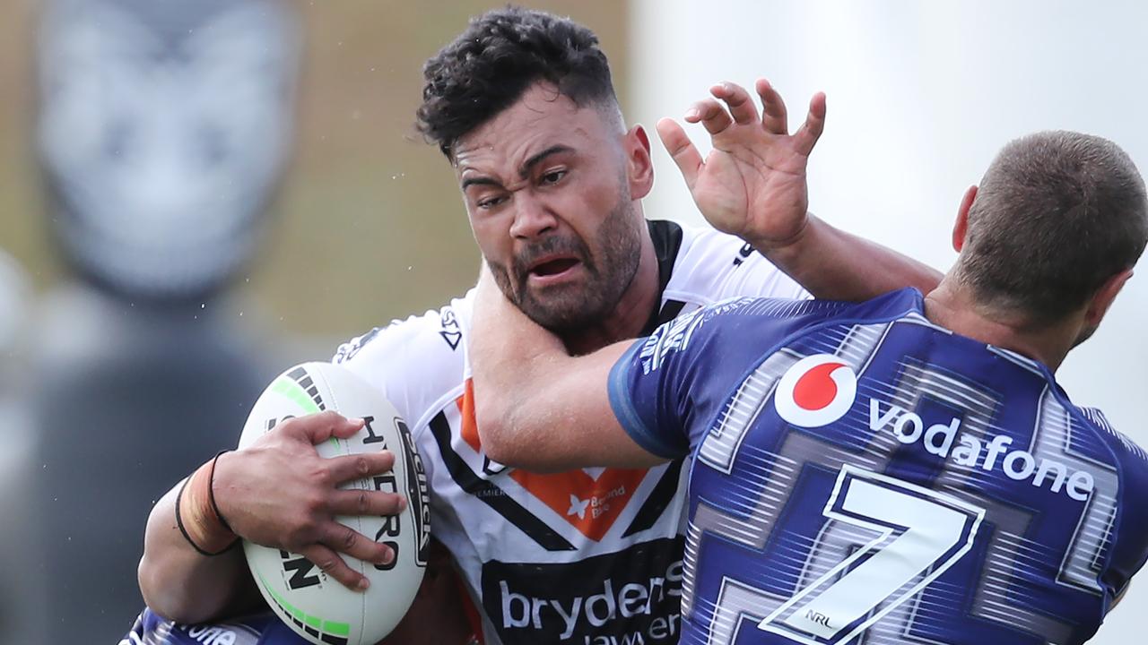 West Tigers prop Zane Musgrove has pleaded guilty to driving while his licence was suspended. Picture: Michael Bradley/Getty Images
