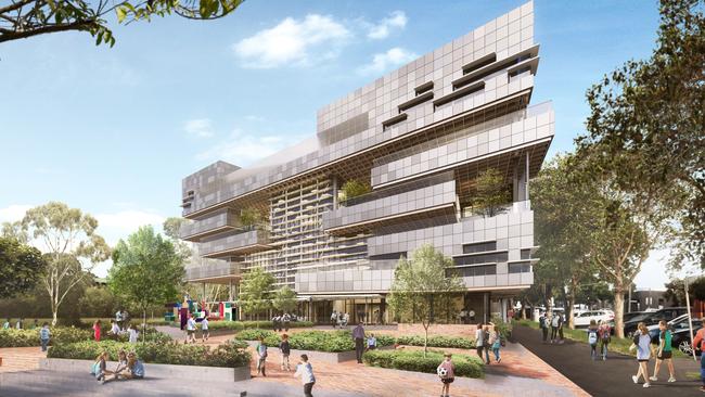 An artist impression of South Melbourne High School. Picture: Supplied