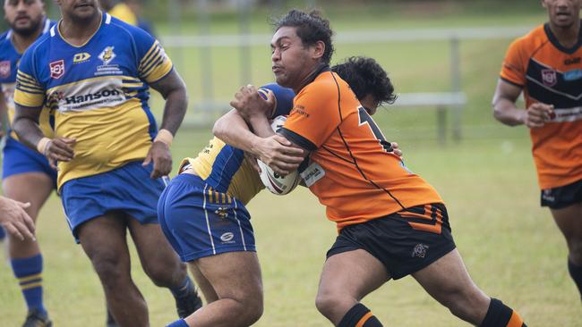 Abraham Waireg-Inguiin action for Tully last season. Picture: Brian Cassey