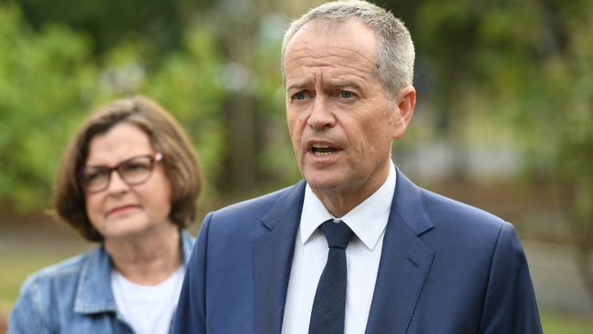 Bill Shorten with Ged Kearney. Picture: AAP.