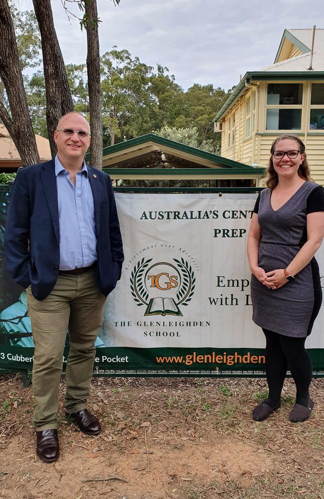 Chair of Board of Speech and Language Development Australia Peter Seldon and colleague Jillian Campbell, who are interested in taking over the Seton College campus.