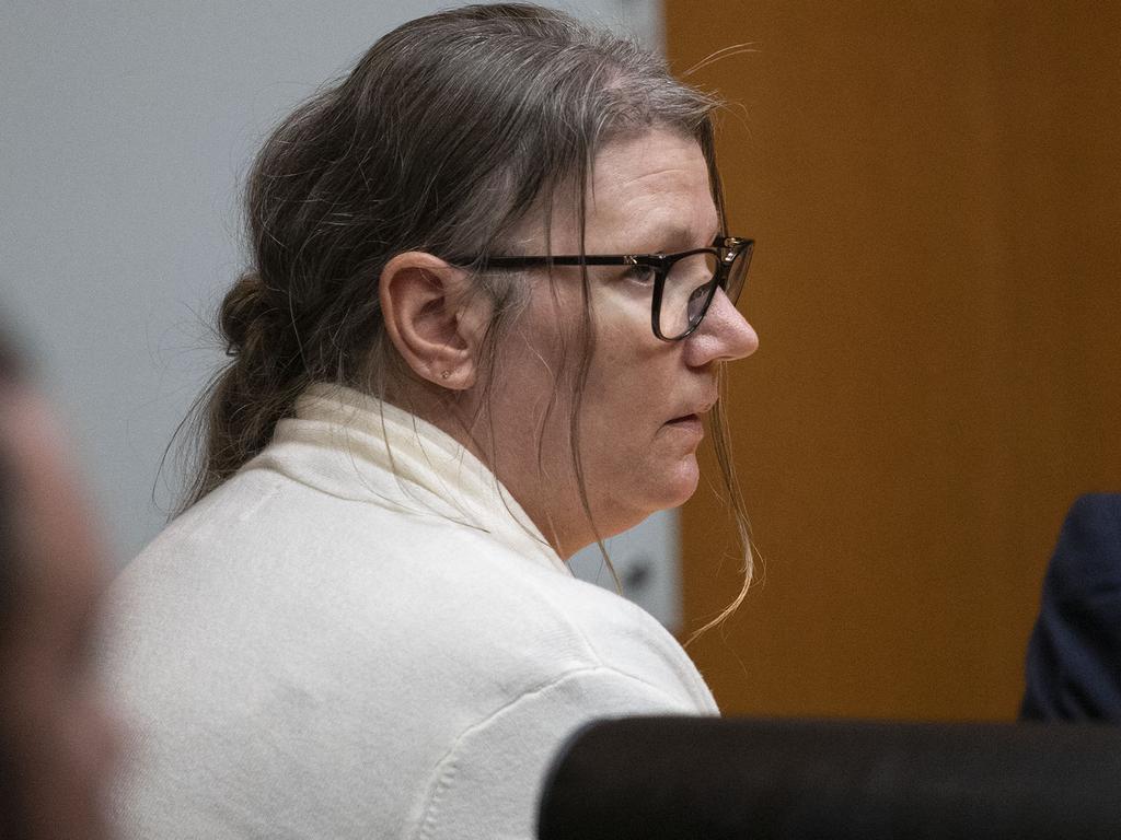 Jennifer Crumbley, the mother of Oxford, Michigan high school shooter Ethan Crumbley, sits with her lawyer, Shannon Smith, in Oakland County Circuit Court. Picture: Getty Images/AFP