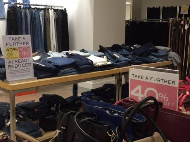 Some items from Myer's Frankston clearance store. Picture: Facebook