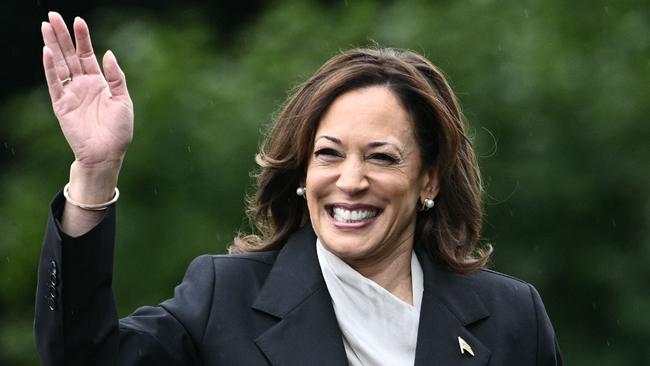 Kamala Harris arrives on the South Lawn of the White House on Tuesday. Picture: AFP