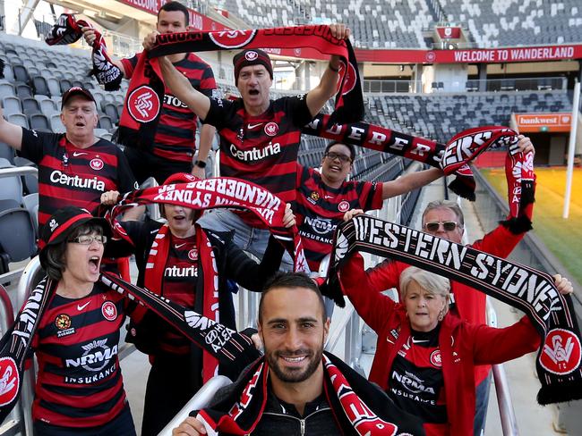 The Wanderers play their first A-League match at the new Bankwest Stadium on Saturday. Picture: Toby Zerna