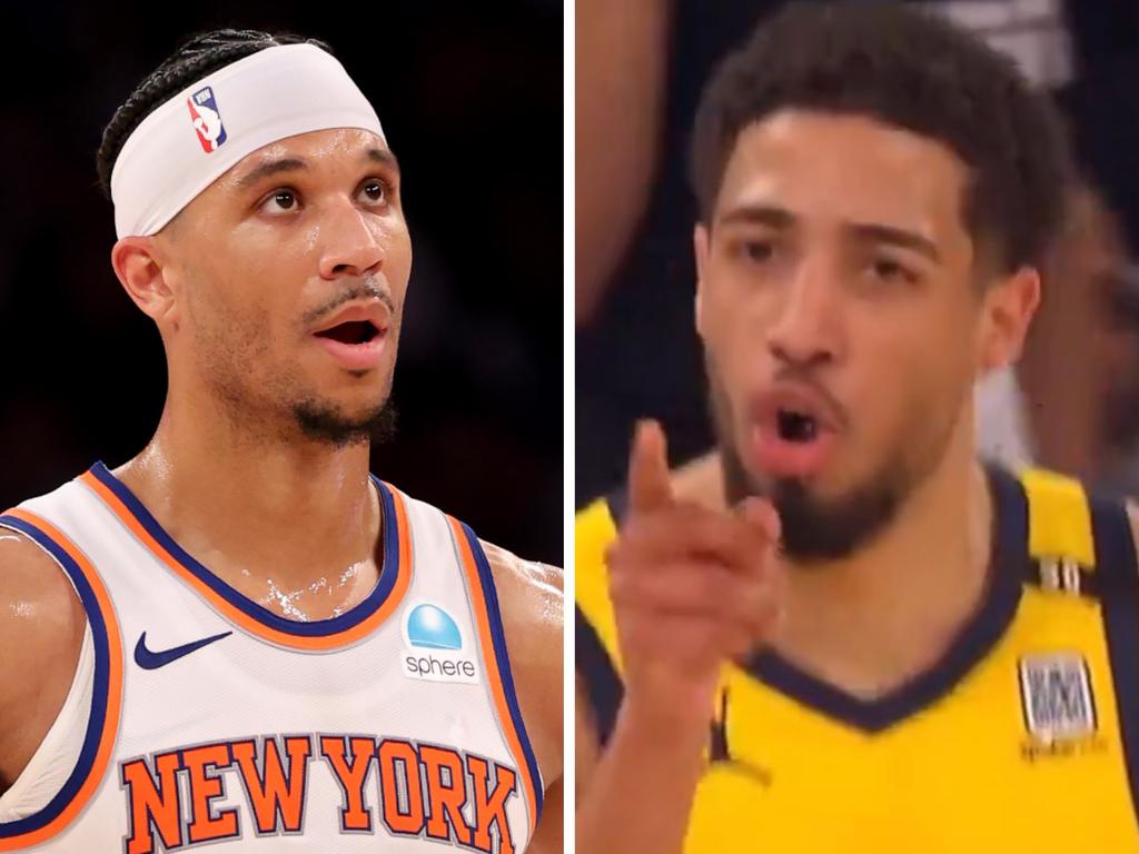 Tyrese Haliburton taunted Knicks fans as the Pacers won Game 7. Picture: Getty