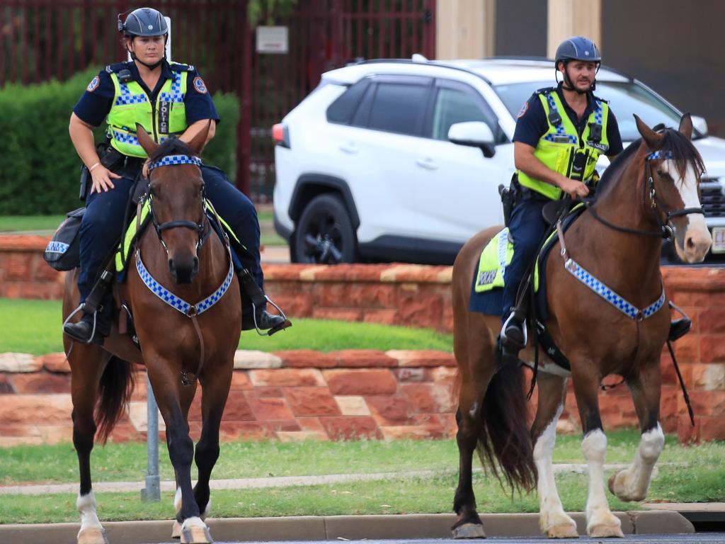 Mounted police in Alice Springs. Picture: JPL/Media Mode/news.com.au