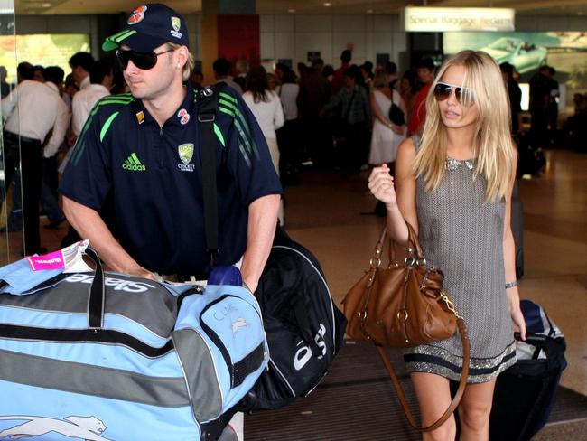 Michael Clarke and girlfriend Lara Bingle in 2007.