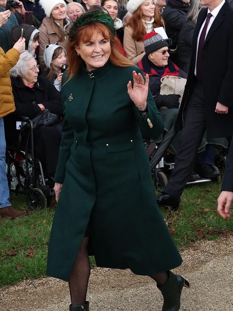 She was beaming as she waved to the crowd. Picture: Adrian Dennis/AFP